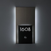 酒店门牌宾馆客房智能电子门显清理勿扰发光不锈钢房间门铃门牌号