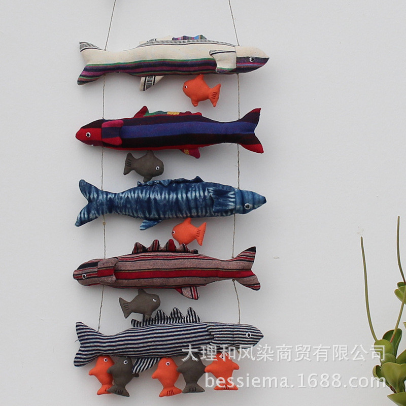 卧室房间家居饰品咖啡厅墙面装饰挂件创意客厅现代壁饰装饰鱼墙面