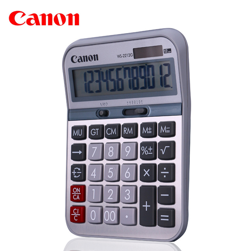 CanonWS-2212G 2212H太阳能台式大按键财务会计专用无语音计算器