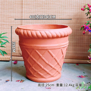 饰单件复古花盆无釉透气多肉盆家用批发 现货大口径素陶罐烧庭院装