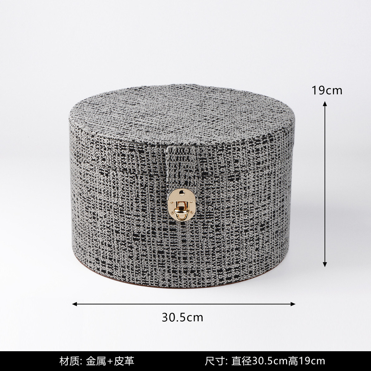 创意圆形收纳样板房收纳盒衣帽间装饰品衣柜布艺储物盒桶软装摆件