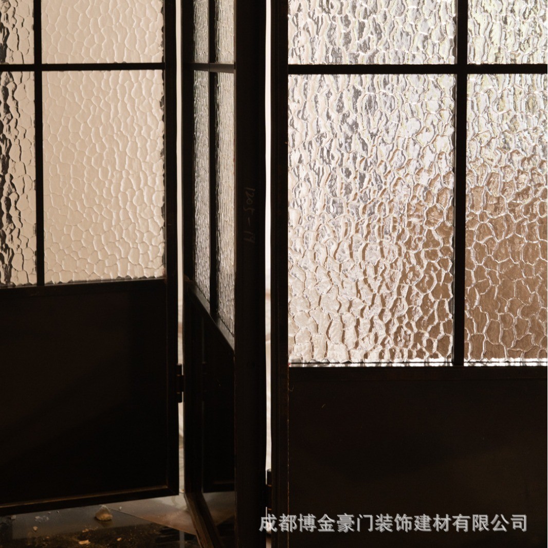 厕所门法式复古玻璃门铝合金不锈钢卫生间客厅轻奢隔断推拉门