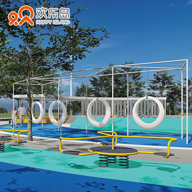 网红发光厂家环形儿童户外公园秋千秋千小区酒店夜光秋千规划设计