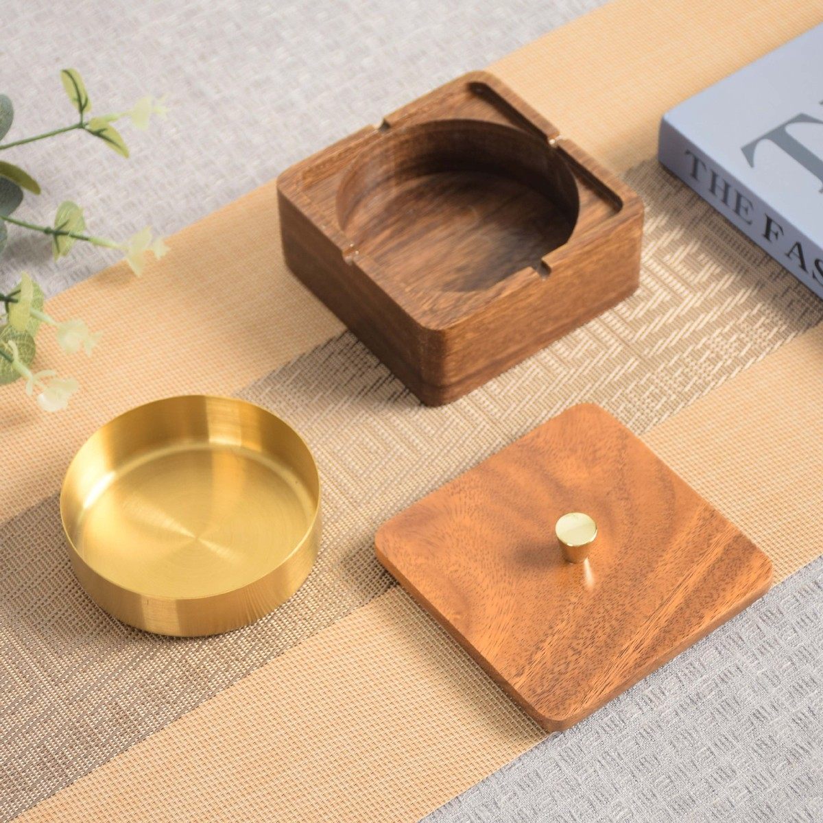 黑胡桃木烟灰缸高级感办公室家用客厅酒店中式带盖磁吸实木烟灰缸,包装,五金配件包装,淘宝优惠券,粉丝福利购,淘宝优惠卷