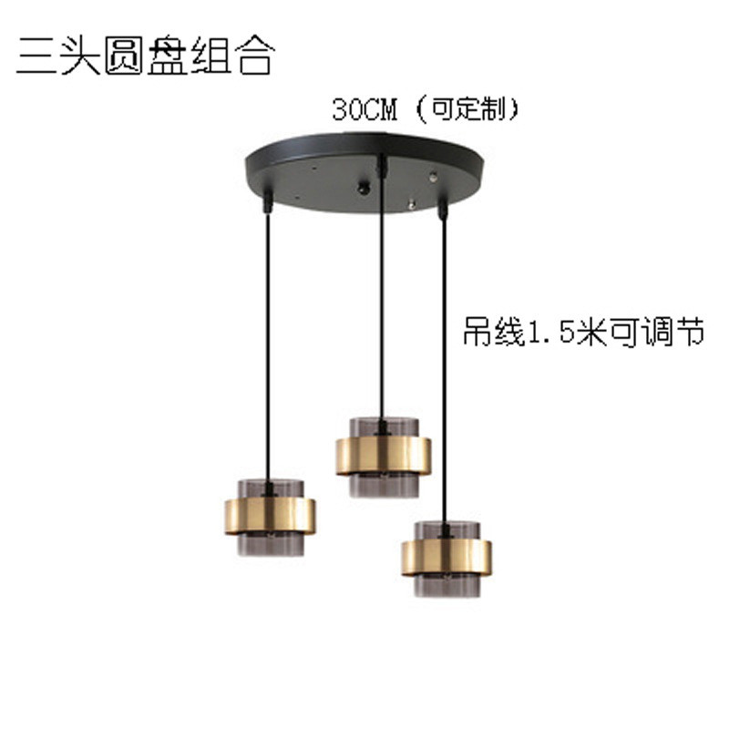 轻奢床头吊灯北欧餐厅过道小吊灯创意个性设计师卧室吧台玻璃吊灯