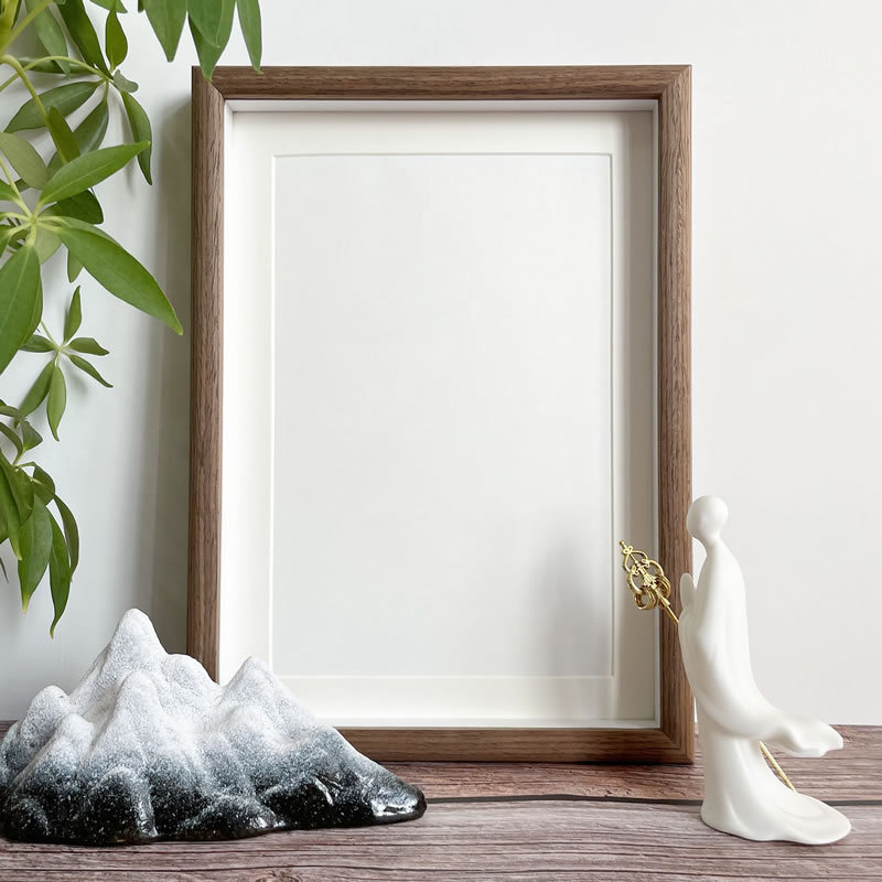 自己实木相框空白书法相框diy周岁脚印留念字画写空白画框桌摆件