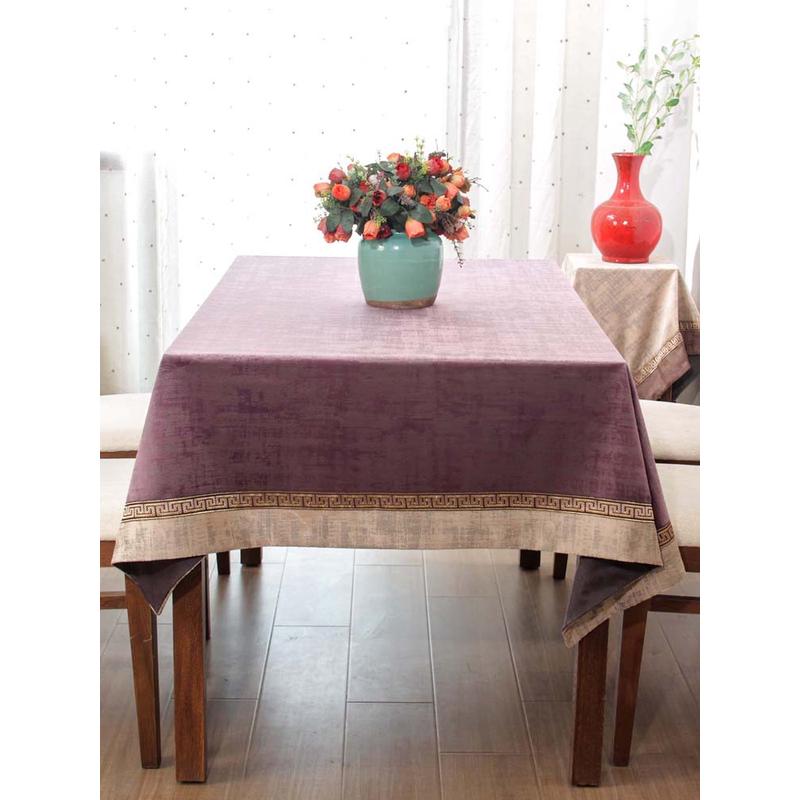 0fe9古典防水中国风轻奢茶几布长形餐桌台布布艺美式感新中式桌布