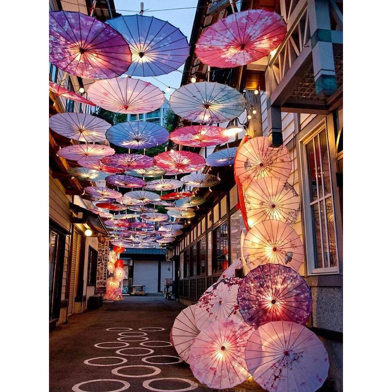 吊顶伞灯古风油纸伞饭店装饰伞摄影古风古典伞中国风道具