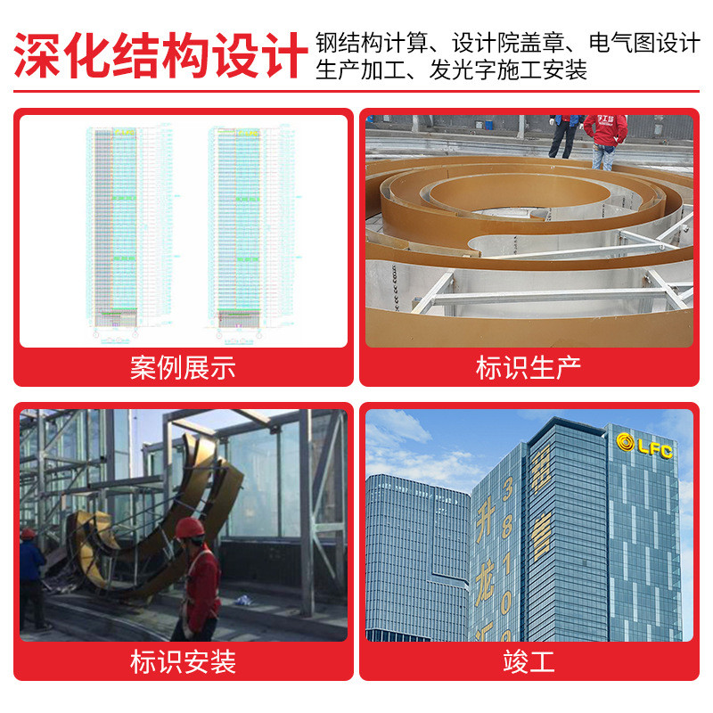 高空玻璃幕墙发光字led灯珠铝板冲孔字楼顶广告牌户外商场大字