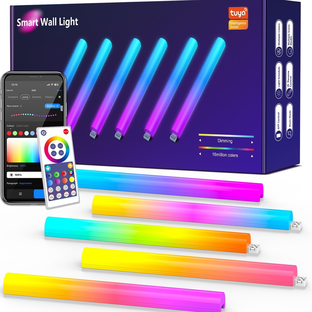 rgb智能量子灯条led拼接灯幻彩房间音壁灯电竞拾卧室装饰氛围灯条