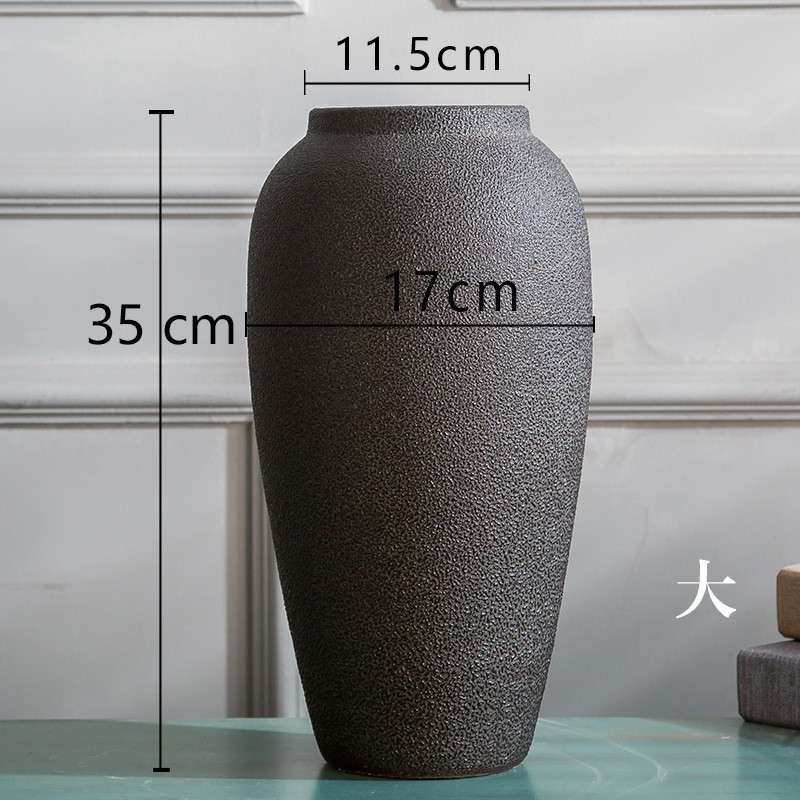 美式陶瓷花瓶复古简约现代景德镇欧式客厅插花花盆摆件