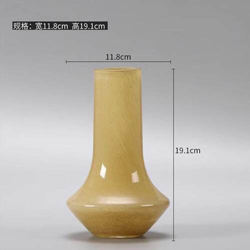 中古花瓶玻璃客厅插花花器手工复古轻奢水培桌面样板间摆件