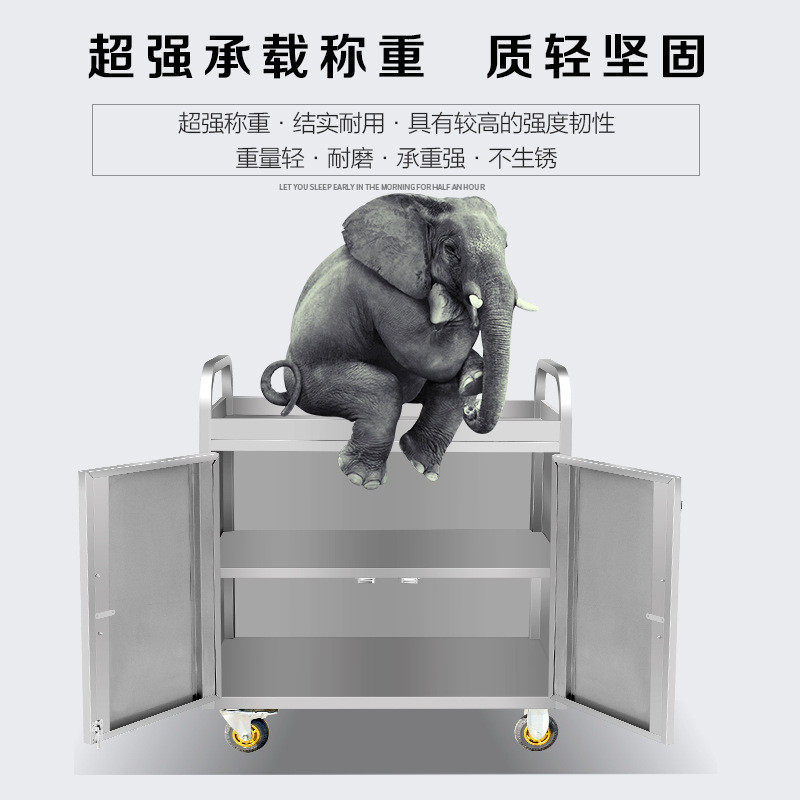 热销餐厅手推餐车摆摊小推车商用外卖酒店推车酒水移动不锈钢小吃