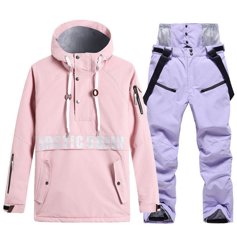 新款单板滑雪服男女套装情侣款冬季保暖加厚韩版滑雪双板衣裤套装