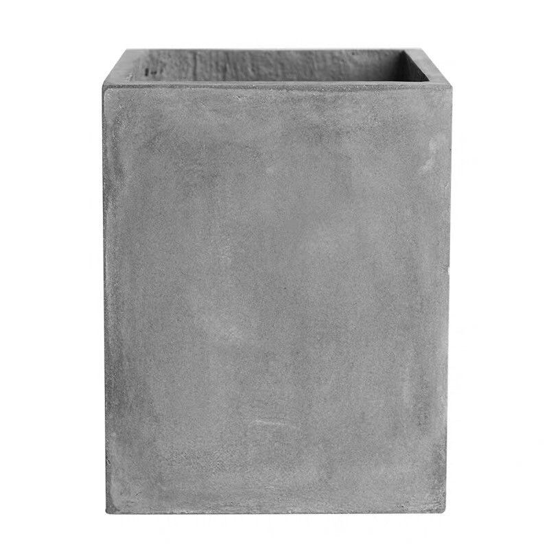 花盆陶盆大简约几何泥琴叶榕龟背竹厂家种植圆柱形水泥绿植批发