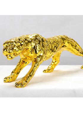 大号金钱豹客厅电视柜摆件样板房家居装饰开业送礼动物热销工艺品