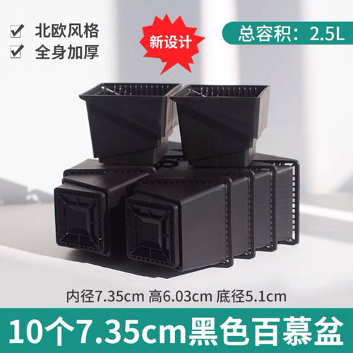 控根盆方形加厚塑料仙人球生石花景天多肉肉锥播种育苗盆