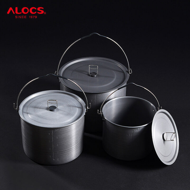 ALOCS爱路客6.5L吊锅4-6人户外露营自驾游野营锅餐锅CW-RT03