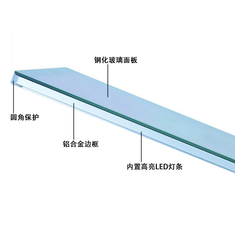 玻璃面板led超薄抽广告灯箱餐饮奶茶店挂墙式餐厅室内发光画招牌