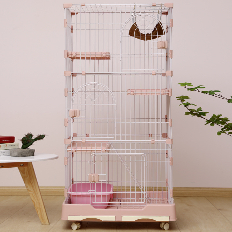 热销创逸猫笼子家用室内超大两层猫咪窝房子猫舍小型号自由空间三