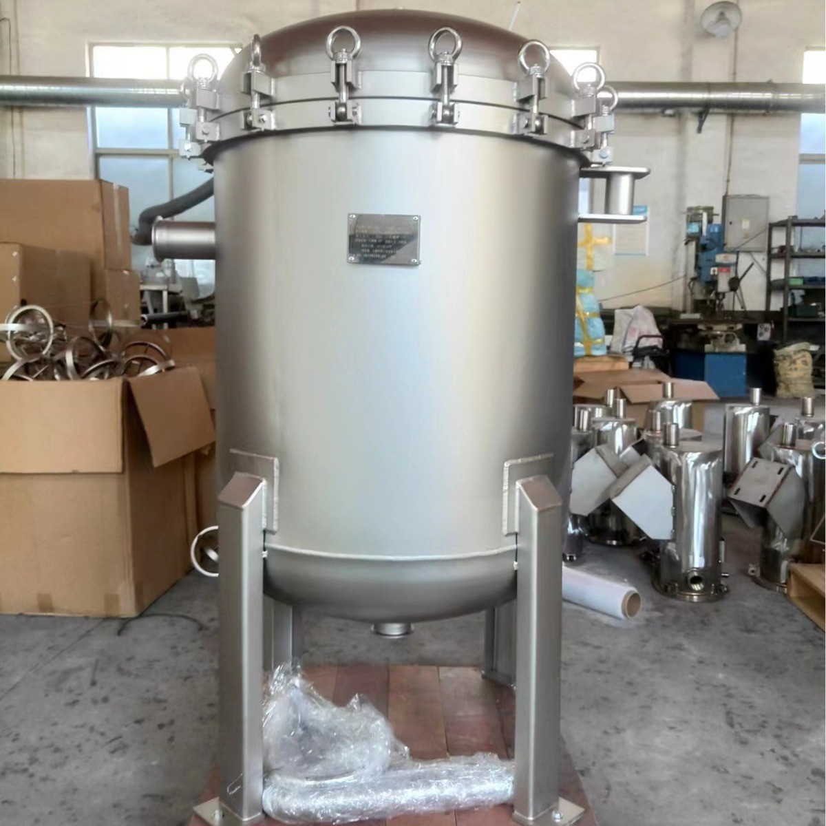 DL-8P2S不锈钢袋式过滤器高粘度糖浆树脂乳液树脂尼龙网过滤机