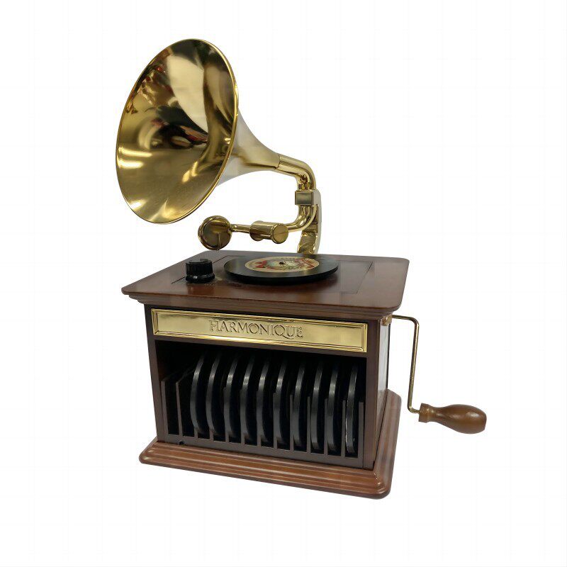 复古风仿留声机圣诞歌曲音乐盒工艺品批发