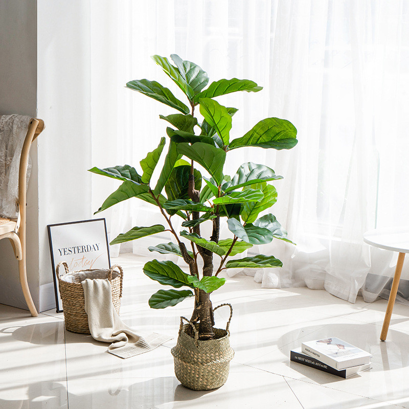 仿真琴叶榕大型盆栽室内植物北欧摆件假绿植盆景家居客厅装饰摆设