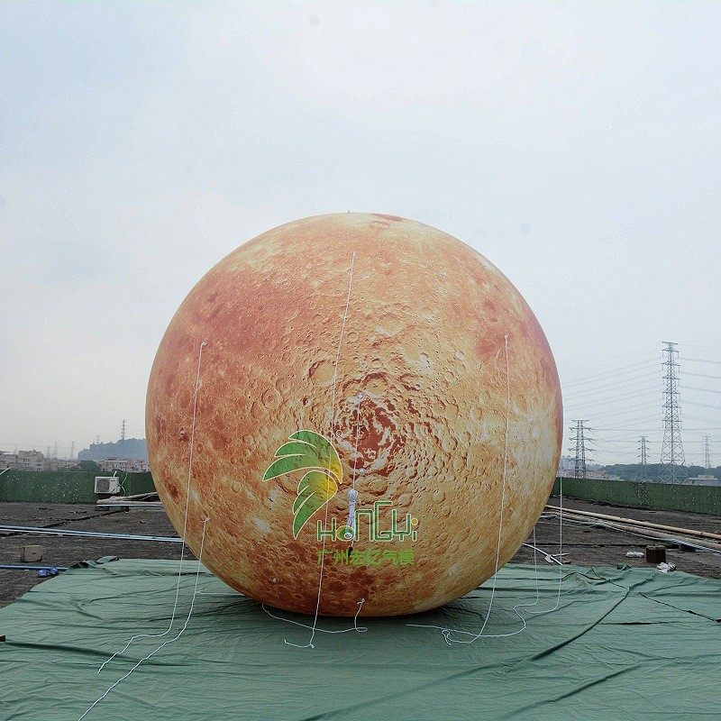 定制厂家广告宣传开业庆典充气行星气球发光闭气充气升空充气球