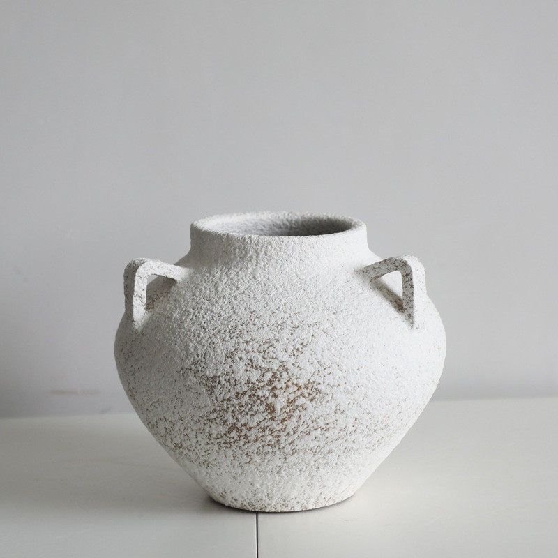 侘寂风粗陶花器禅意花瓶插干花手工花瓶中古陶罐陶瓷日式装饰摆件,家居饰品,装饰摆件,淘宝优惠券,粉丝福利购,淘宝优惠卷