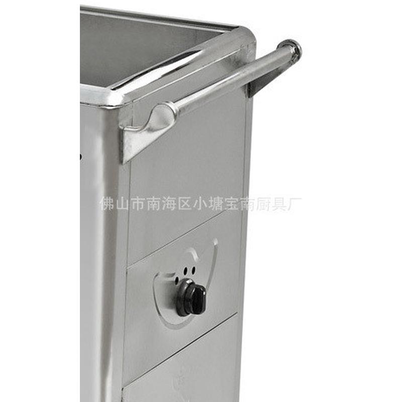 不锈钢燃气熟笼车商用小蒸笼电热保温港式早茶点心车送餐车手推车