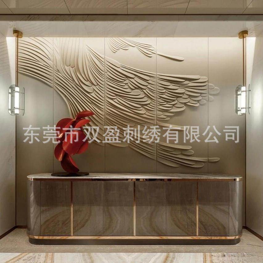 定制皮雕艺术艺术硬包东南亚背景墙刺绣大厅酒店卧室美洲壁画艺术,家装主材,背景墙软包,淘宝优惠券,粉丝福利购,淘宝优惠卷