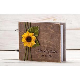 新款新郎结婚宾客签到本婚礼签名册创意蕾丝爱心镂空雕刻心装饰