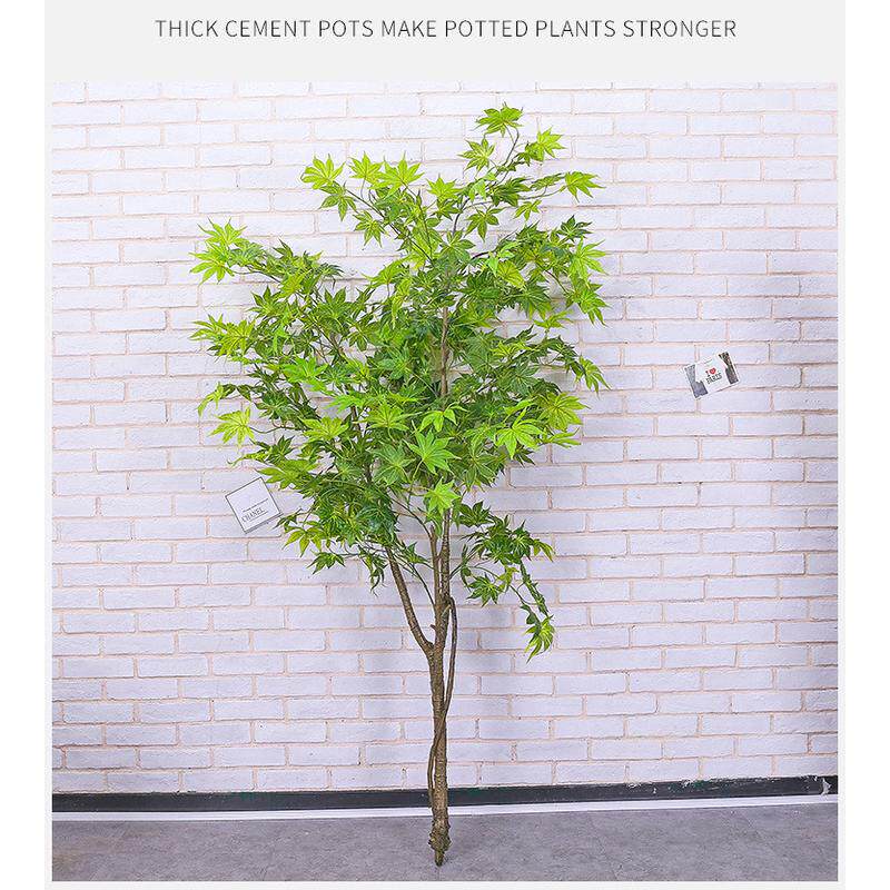大型北欧风仿真绿植摆件室内假树红枫盆栽商场装饰品落地植物盆景