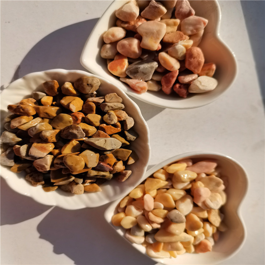 石子碎石花园供应黑色卵石多肉盆栽小石头彩色白色铺面石