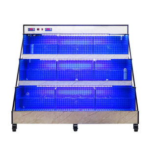 鱼缸商用饭店超市鱼缸草商用玻璃暂养鱼池小型制冷机移动龙虾水草