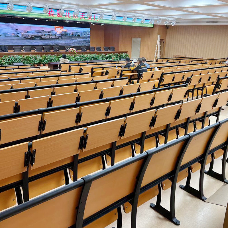 大学阶梯教室椅铝合金台阶课桌排椅学校连排课桌椅多媒体连排椅子