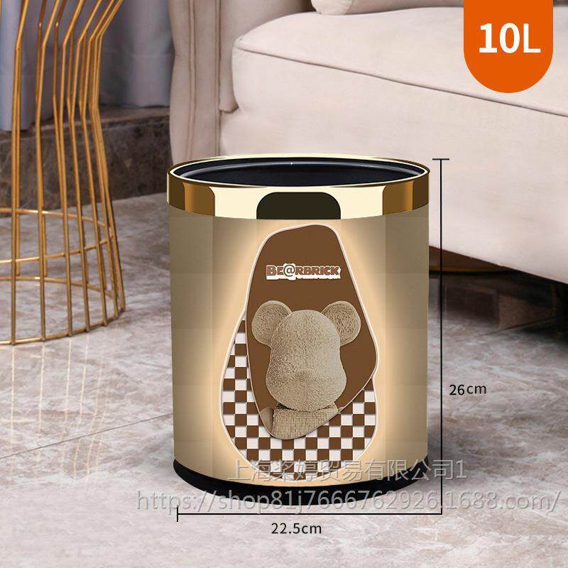 垃圾桶家用客厅轻奢高档现代简约2023新款大容量卫生间厨房无盖筒