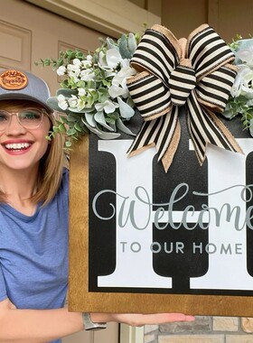 新品26英文字母个性化前门装饰门挂牌布置道具木质工艺品挂件