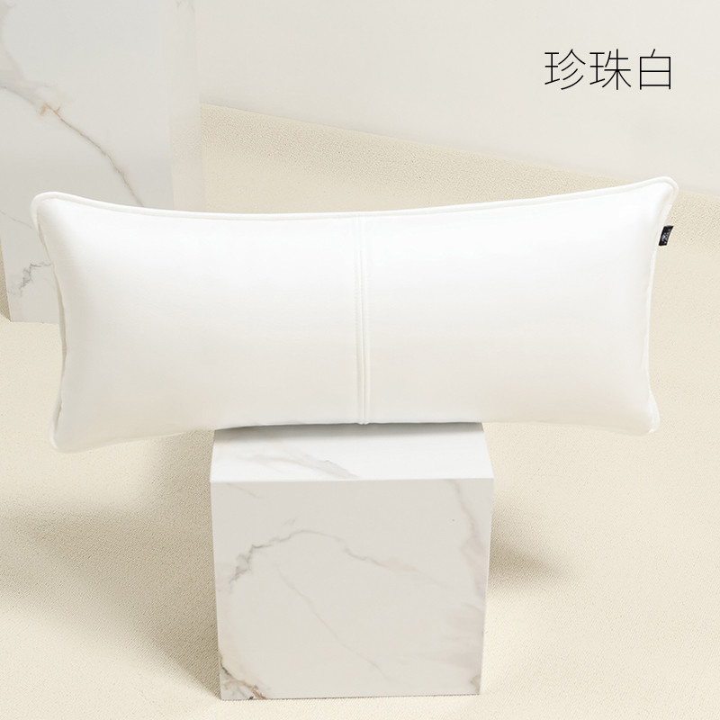 90n皮沙发靠垫大靠背腰靠长方形的小抱枕套腰枕护腰长条头靠加高