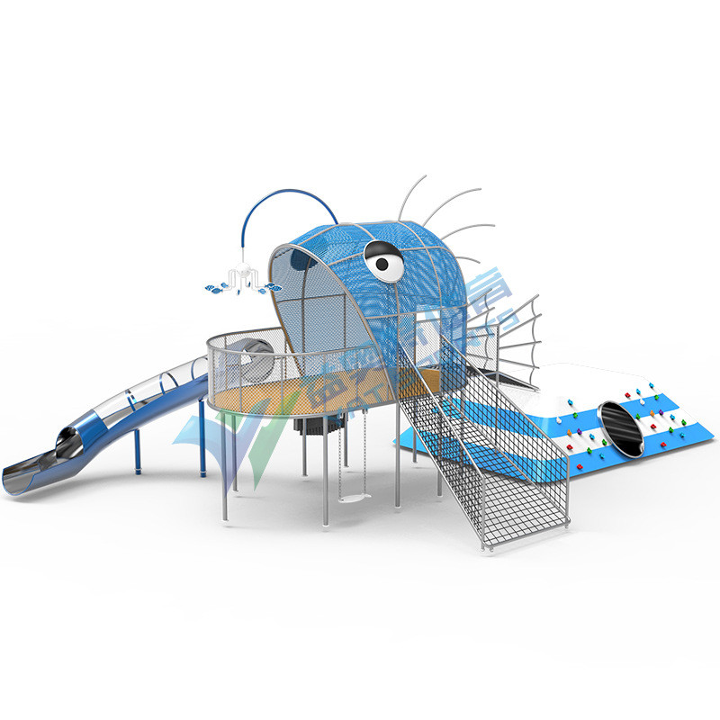 社区学校儿童游乐设施公园广场不锈钢滑梯室外无动力游乐器材直销