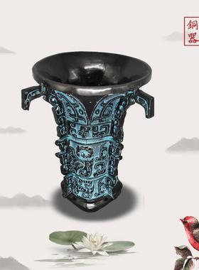 何尊摆件青铜器工艺品办公室摆件客厅装饰仿古礼品收藏