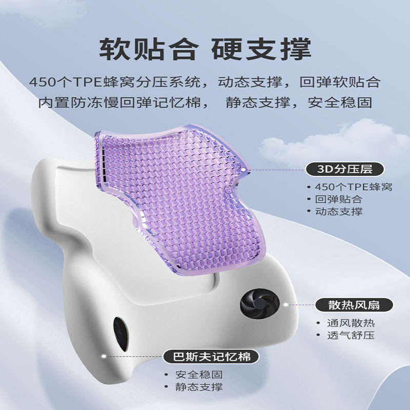 汽车风扇腰靠车载记忆棉腰靠开车腰靠背靠主驾驶护颈头枕脖子护枕