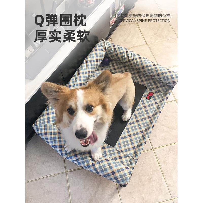 狗床宠物防潮大型犬沙发小型犬可拆洗猫窝露营拼色行军床猫窝狗窝