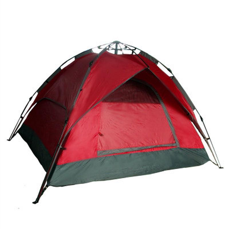 绿族现货绿族防雨3-4人露营自动帐篷双人两用双层户外家庭郊游