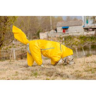 阿拉斯雨衣狗狗边牧厂家批发 狗狗雨衣全包罩尾金毛服装
