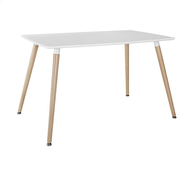 热销伊姆斯桌子家用北欧现代简约方桌洽谈桌椅组合快餐店实木餐桌