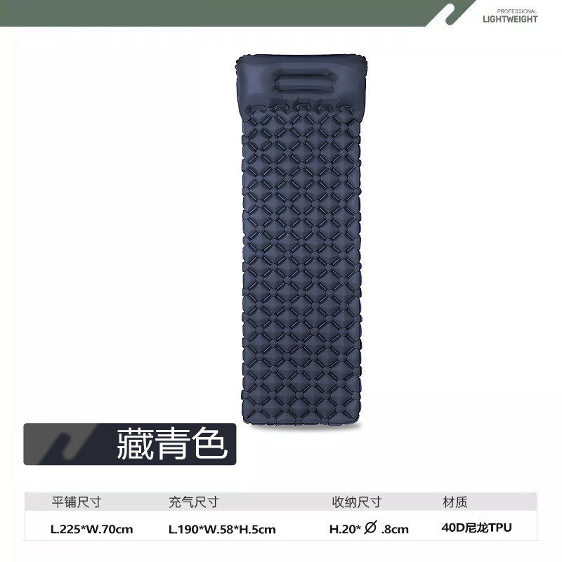 枕头带单人睡垫户外露营充气睡垫帐篷tpu超轻午休垫车载防潮气垫
