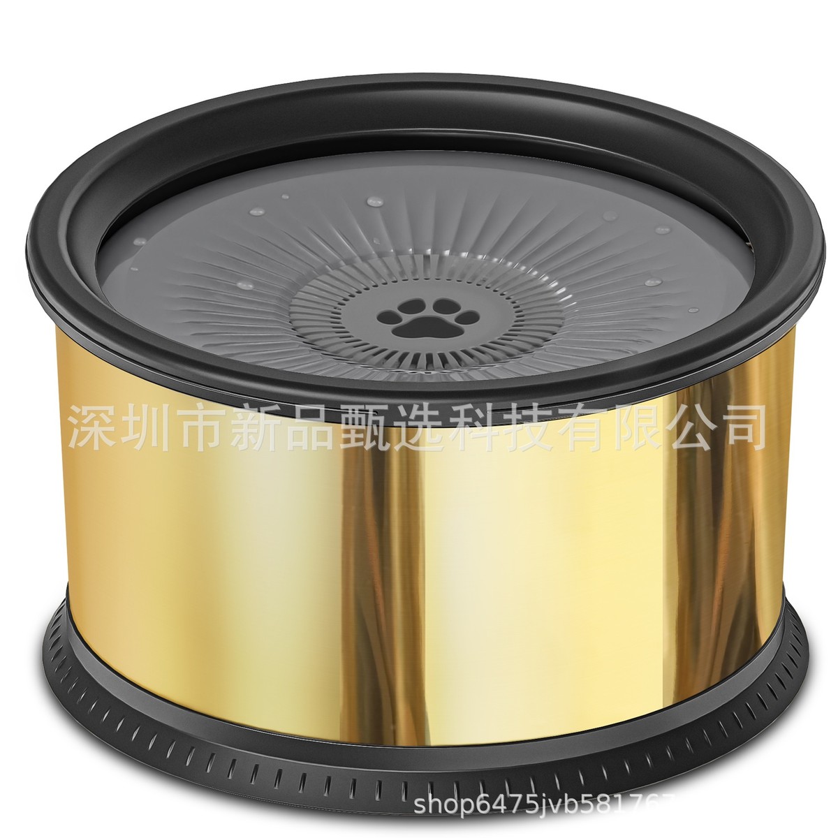 宠物漂浮碗6.5l大容量不锈钢宠物水碗活性炭过滤器防滑防溅不湿嘴