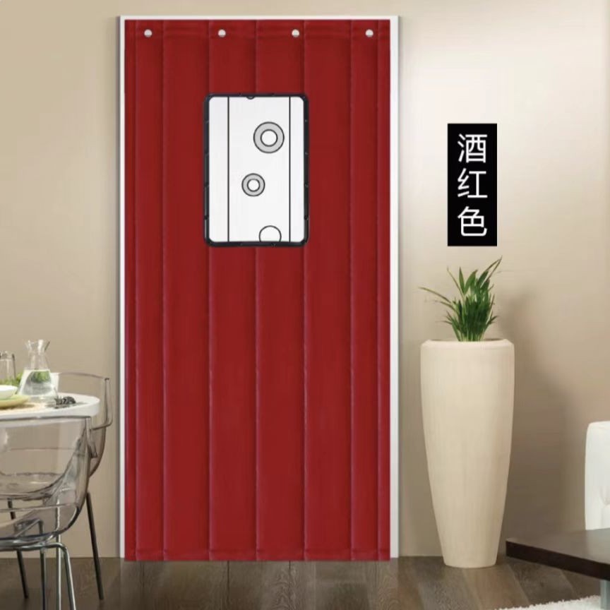 pu皮革超强隔音棉门帘冬季加厚保暖防寒门口帘商场超市防风商用
