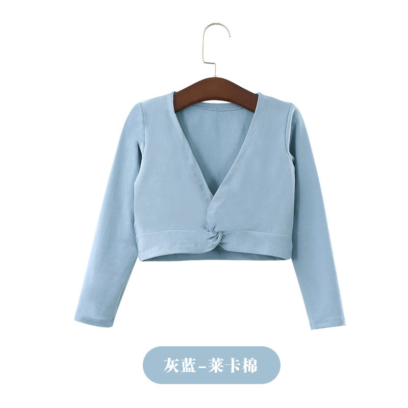 舞蹈服儿童演出服女春秋练功服披肩上衣女童芭蕾舞服长袖棉外套